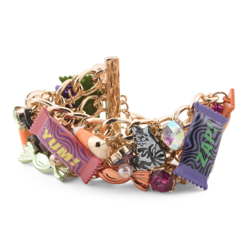 NWT Betsey Johnson Halloween Candy Toggle Bracelet